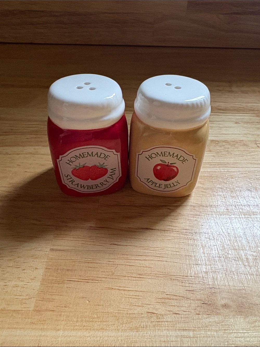 Cracker Barrel mini Jam & Jelly Salt and Pepper Shakers